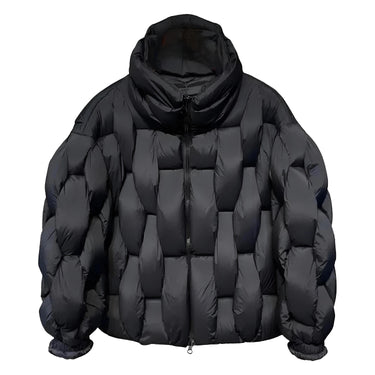 Men's Thick Parkas Jackets Luxury Designer Square Weave Bubble Coat High Collar Warm Jacket Casual Oversized Warm, Drestiny, Coats, Puffer Jackets, United States, Canada, Australia, United Kingdom, USA, Uk , Black, Brown, Khaki, White, Green, S, M, L, XL, Men's Puffer Jackets, Best Men's Winter Coats, Men's Bubble Coats, shopdrestiny.com